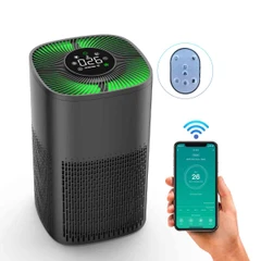 Пречиствател за въздух Mohana BlueAir, 210 м3/h, true HEPA H12, PM2.5, черен